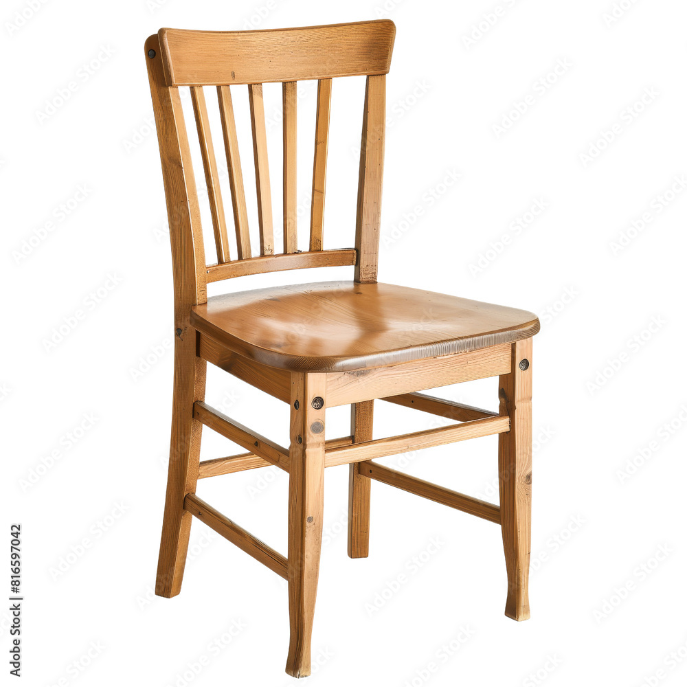 Classic Wooden Kitchen Chair Isolated without Background Classic Wooden Kitchen Chair Isolated without Background