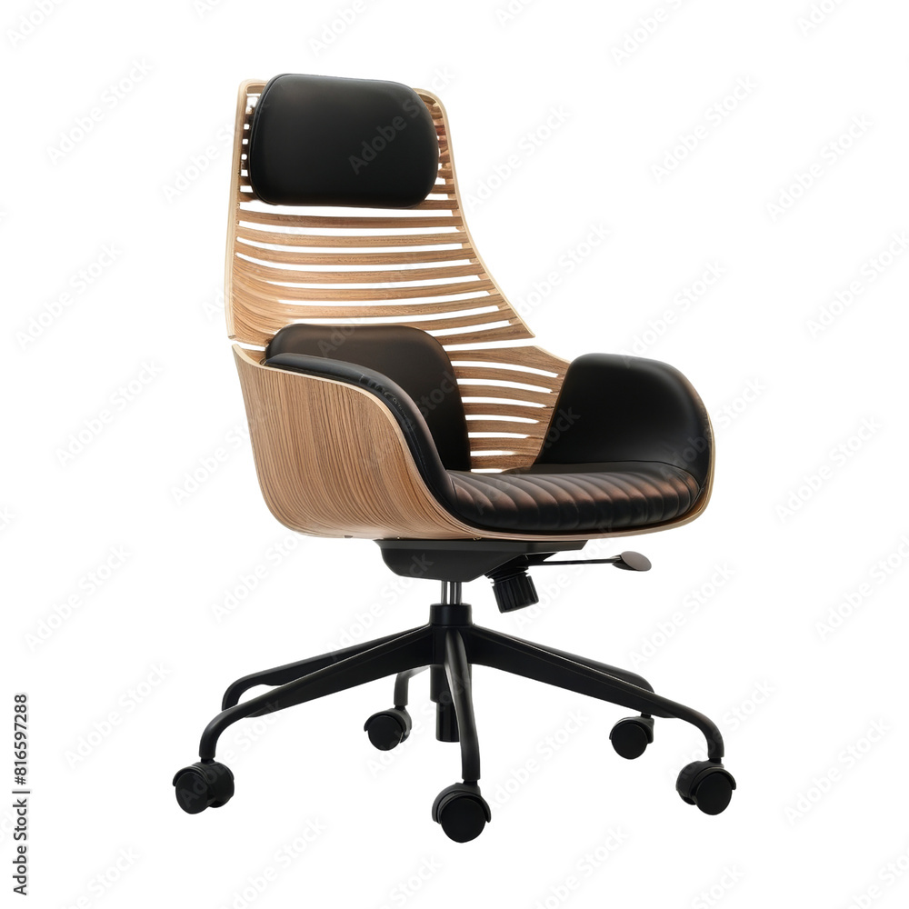 Modern Wooden Office Chair Isolated without Background Modern Wooden Office Chair Isolated without Background