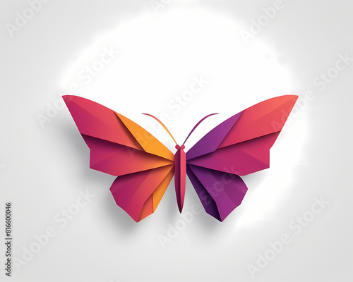 origami butterfly on red