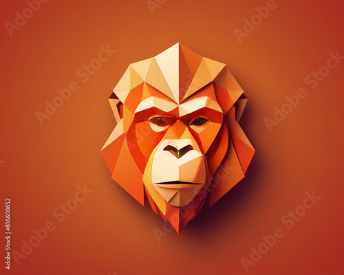 origami lion ape head
