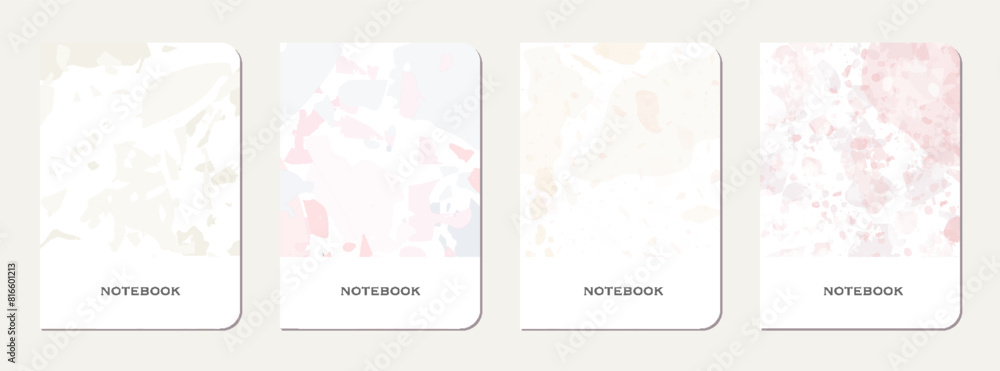 Notepad cover design. Terrazzo abstract Notepad cover design. Terrazzo abstract