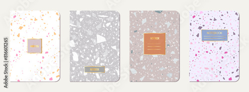 Notepad cover design. Terrazzo abstract © Begin Again