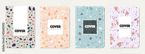 Notebook cover design. Terrazzo abstract