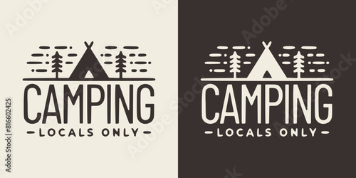 Camping locals club vector illustration design suitable for printable products.