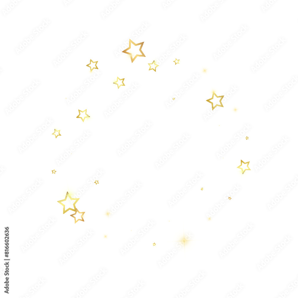 Gold sparkling star confetti. Gold sparkling star confetti.