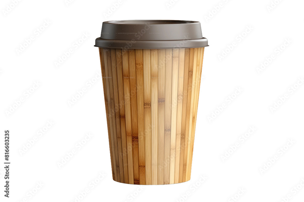 Whispering Secrets: A Bamboo Cup Delicately Covered by a Lid on a Canvas of White on White or PNG Transparent Background. Whispering Secrets: A Bamboo Cup Delicately Covered by a Lid on a Canvas of White on White or PNG Transparent Background.