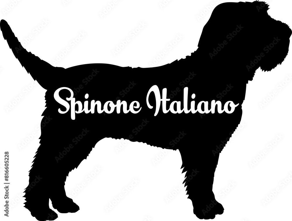  Spinone Italiano. Dog silhouette dog breeds logo dog monogram vector