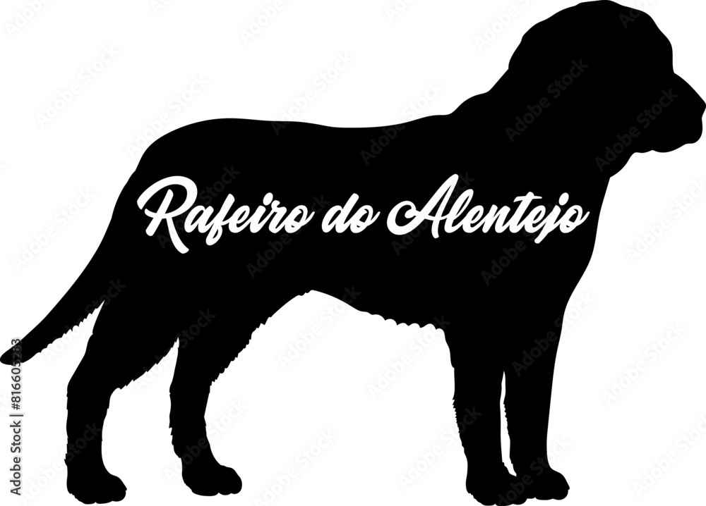 Rafeiro do Alentejo. Dog silhouette dog breeds logo dog monogram vector Rafeiro do Alentejo. Dog silhouette dog breeds logo dog monogram vector
