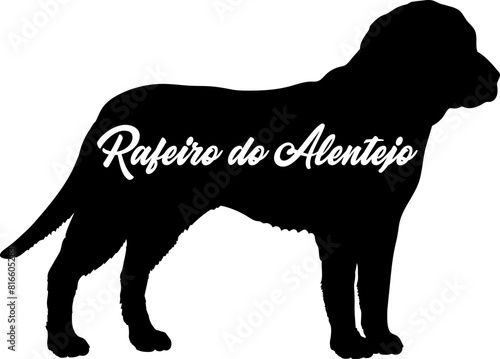 Rafeiro do Alentejo. Dog silhouette dog breeds logo dog monogram vector