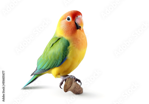 Image of lovebird on white background. Bird. Animals. Pet.
