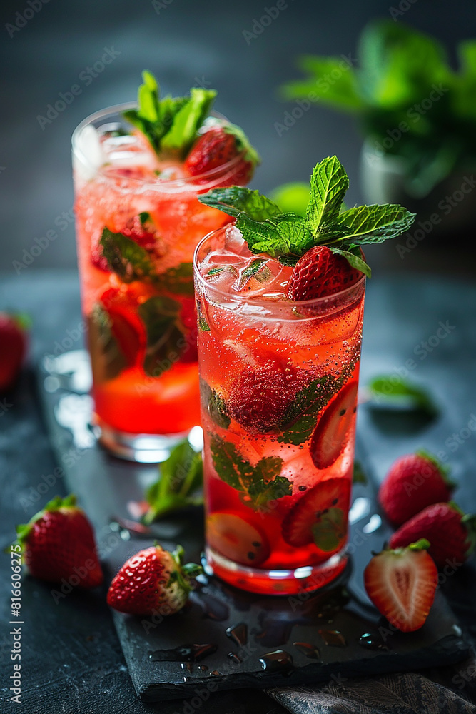 summer refreshing fruit juice with fruity background generated by AI summer refreshing fruit juice with fruity background generated by AI