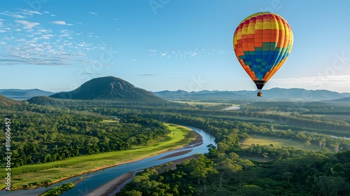 空に浮かぶ気球