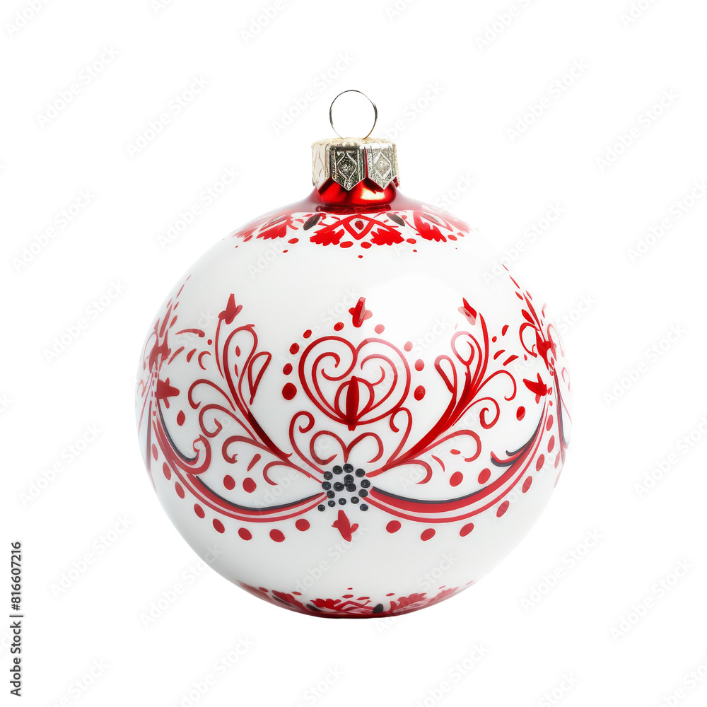 Festive Christmas Ornament Hanging Isolated Without Background Festive Christmas Ornament Hanging Isolated Without Background