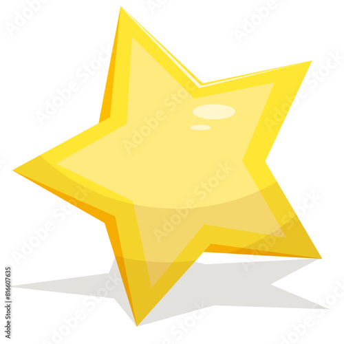 yellow star celestial body without background