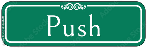 Push and pull door sign