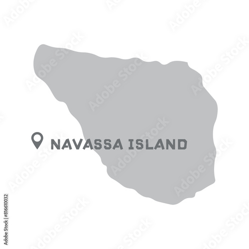 Navassa island vector map illustration, country map silhouette with mark the capital city of Navassa island inside. vector illustration. All countries can be found in my portfolio