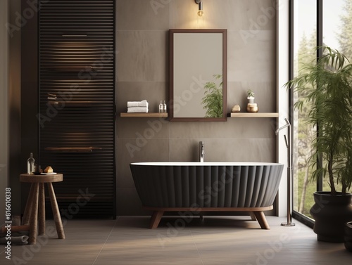 Modern Bathroom Design Showcased in Morning Light