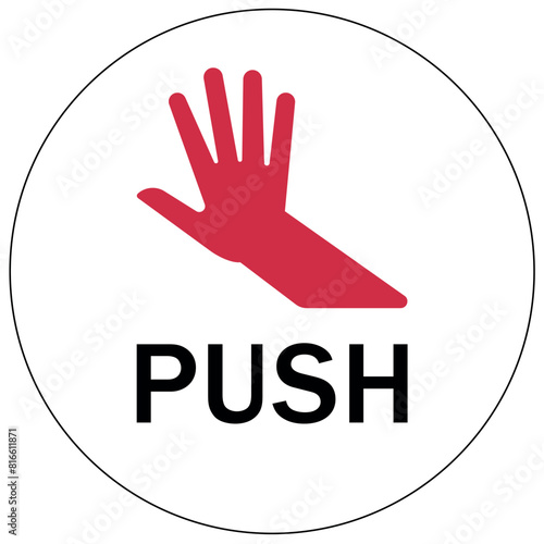 Push and pull door sign