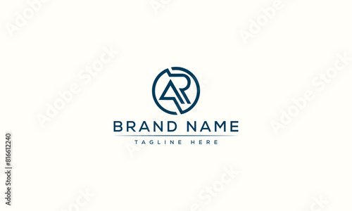 Logo design letter AR . Elegant modern. Vector template.