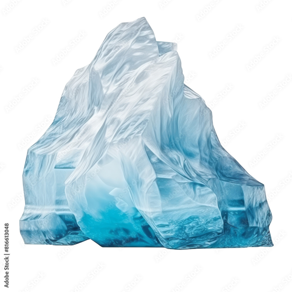 Fototapeta premium Detailed Glacier Ice Formation Isolated Without Background