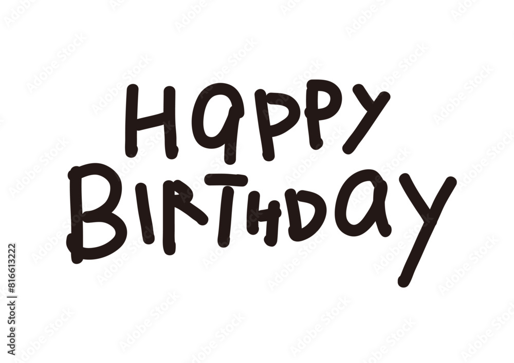 Happy Birthday Handwritten Happy Birthday Handwritten