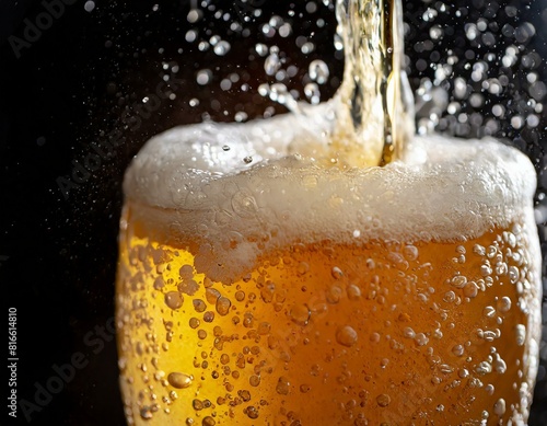 Wallpaper Mural グラスに注がれた生ビール Generative AI Torontodigital.ca