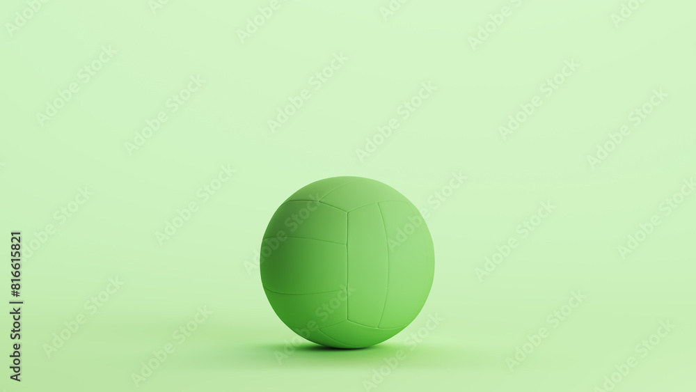 Green volleyball volley ball game sports equipment soft tones mint background 3d illustration render digital rendering Green volleyball volley ball game sports equipment soft tones mint background 3d illustration render digital rendering