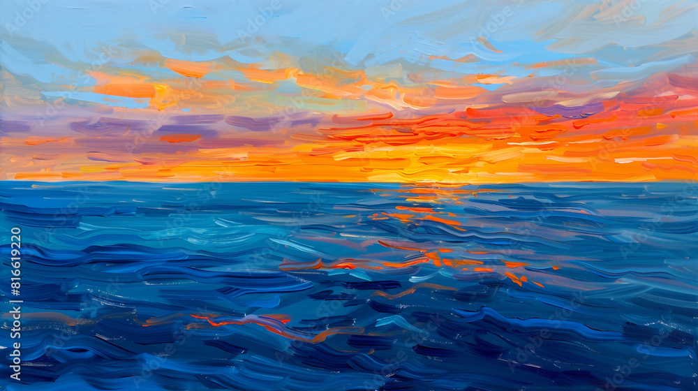 Obraz premium sunset in the sea