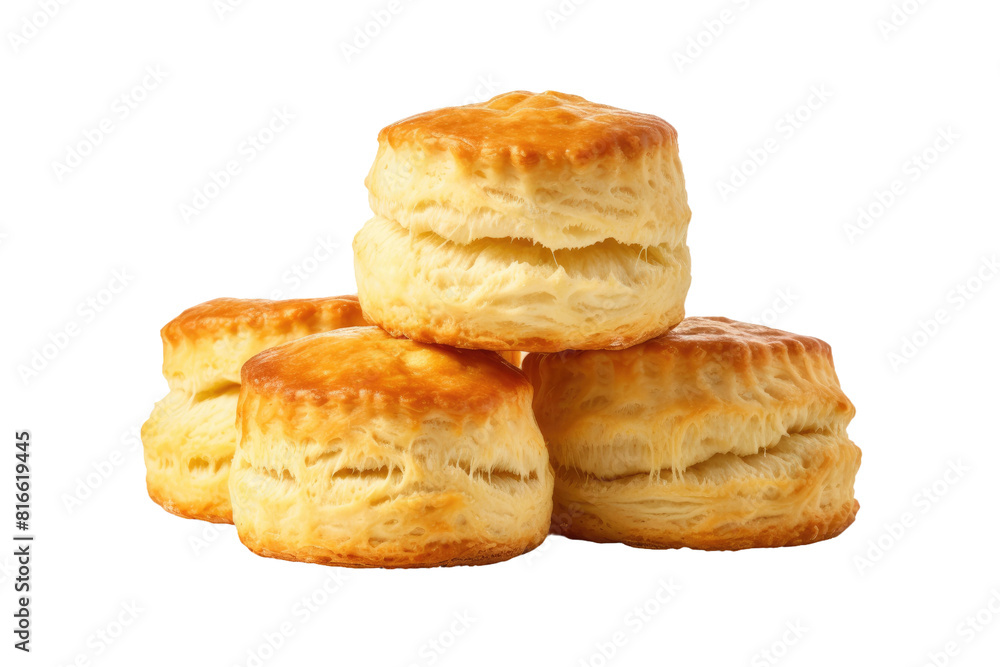 Towering Biscuit Delights on White or PNG Transparent Background. Towering Biscuit Delights on White or PNG Transparent Background.