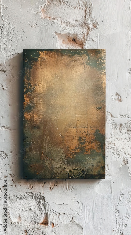 Naklejka premium a frameless small canvas on wall for creating mock ups