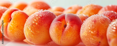 apricot on isotate white back background photo