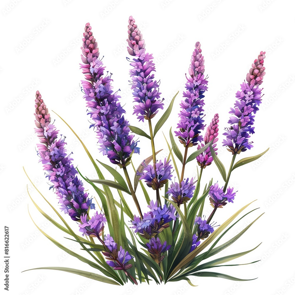 Naklejka premium liatris on isotate white back background