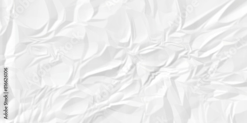 Old ripped white wrinkly backdrop paper background. panorama grunge wrinkly paper texture background, crumpled pattern texture. paper crumpled texture. white fabric crushed textured crumpled.