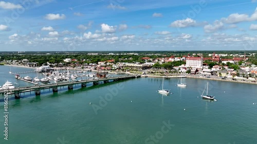 aerial pullout st augustine florida photo