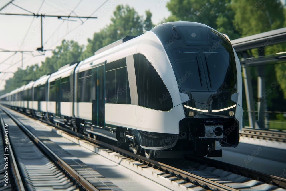 sleek and modern train visuals