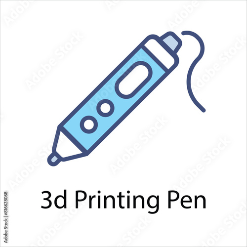 3d Printing Pen Vector icon