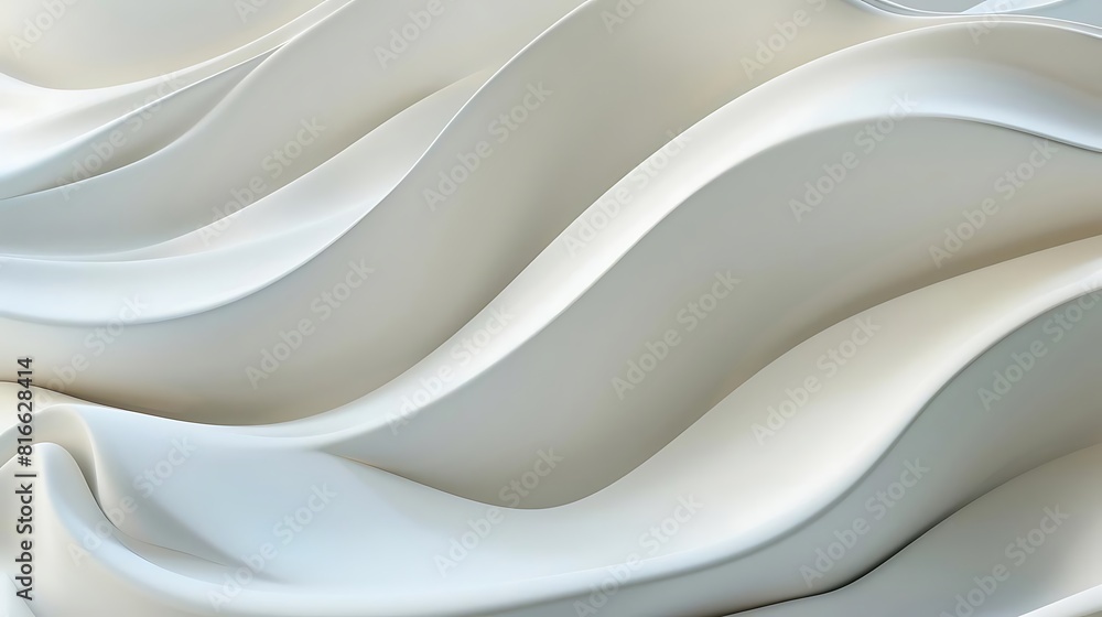 White smooth liquid or soft material with waves and folds. White smooth liquid or soft material with waves and folds.