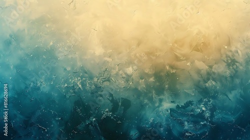 Abstract blue and yellow watercolor background.