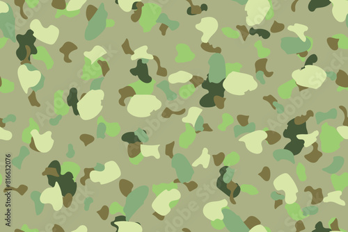 Digital Dirty Camouflage. Green Hunter Pattern. Urban Camo Paint. Seamless Paint. Vector Seamless Camoflage. Modern Beige Texture. Woodland Vector Camouflage. Abstract Army Print. Camo Beige Grunge.