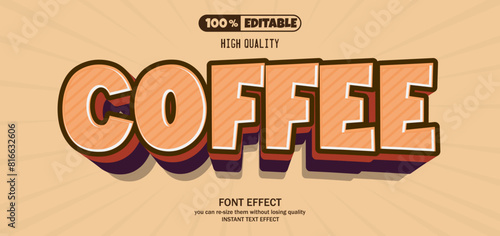 Drink text effect, Editable text effect.