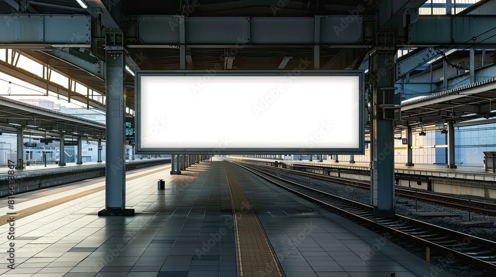 billboard poster mockup in train station billboard poster mockup in train station
