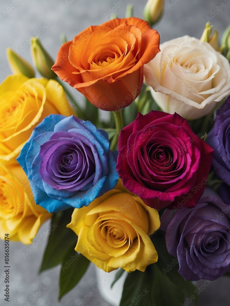 bouquet of colorful roses bouquet of colorful roses