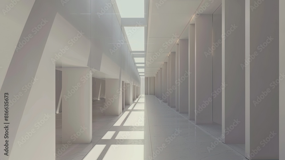 Fototapeta premium Ethereal Passage Through Ivory Columns
