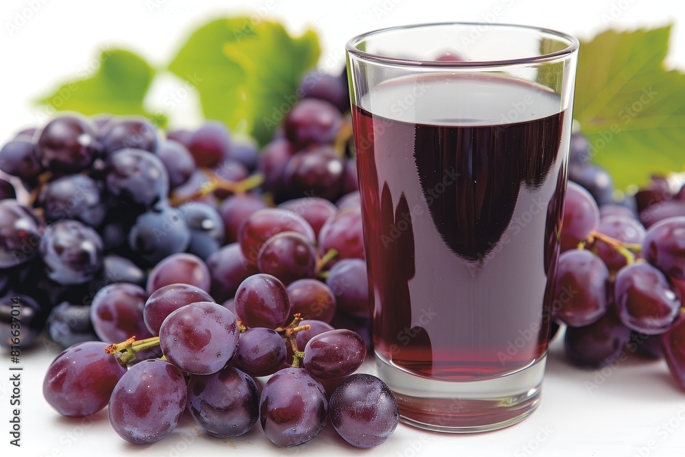 Prune juice in tall glass, rich and beneficial for digestion, isolated on white background, offers a nutritious boost Prune juice in tall glass, rich and beneficial for digestion, isolated on white background, offers a nutritious boost