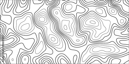 Abstract topographic contours map background. wave Line topography map contour background. Abstract Topographic map background with wave line Geographic mountain relief.	