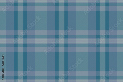 Delicate textile seamless check, birthday card background vector pattern. Back fabric plaid tartan texture in pastel and cyan colors.