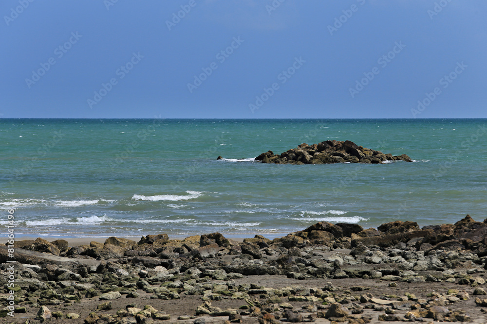 Scenery view of Koh Chan Island, Clear water and beautiful coral in Hat Wanakon National Park located in Prachuap Khiri Khan Province. Thailand Scenery view of Koh Chan Island, Clear water and beautiful coral in Hat Wanakon National Park located in Prachuap Khiri Khan Province. Thailand