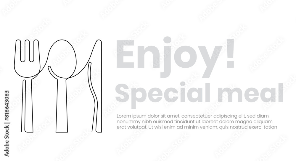 spoon fork and knife one line icon continuous decoration advertisement artwork for restaurant,cafe,shop minimalism concept spoon fork and knife one line icon continuous decoration advertisement artwork for restaurant,cafe,shop minimalism concept