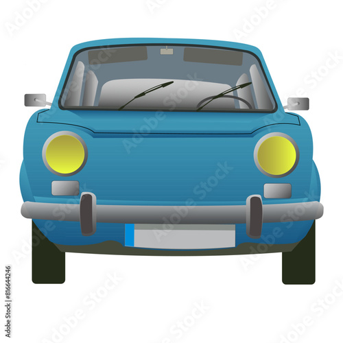 Voiture de collection française de la première moitié du 20ème siècle	vue de face