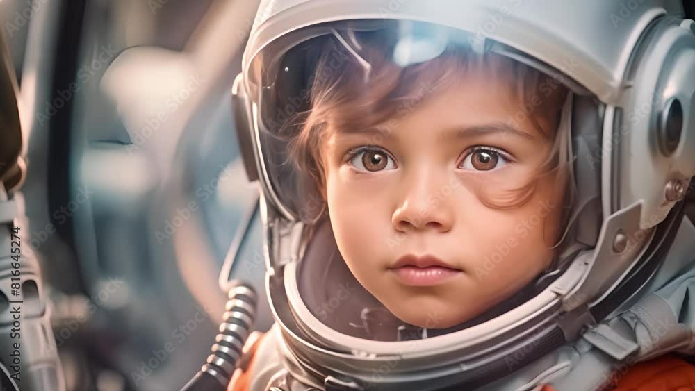 Children in astronaut costume. Children in spacesuit and astronaut costume. Children dreams concept Children in astronaut costume. Children in spacesuit and astronaut costume. Children dreams concept